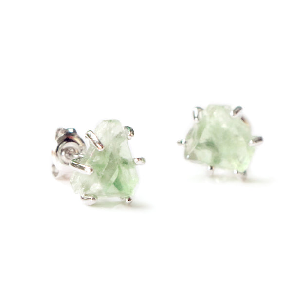 Greem raw Gemstone Jewelry Earring