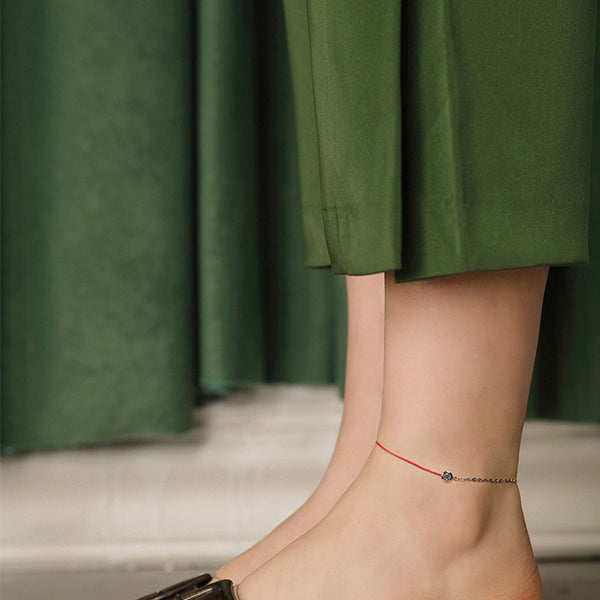 Handicraft Woven Rope Anklet Unique Gold Titanium Steel Jewelry Accessories Gift Women fashionable
