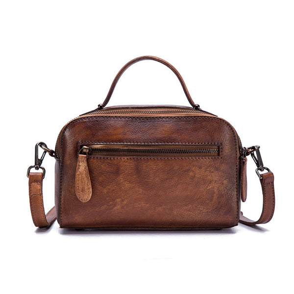 Handmade Embossed Leather Handbags Cross Shoulder Bag For Women Cowhide