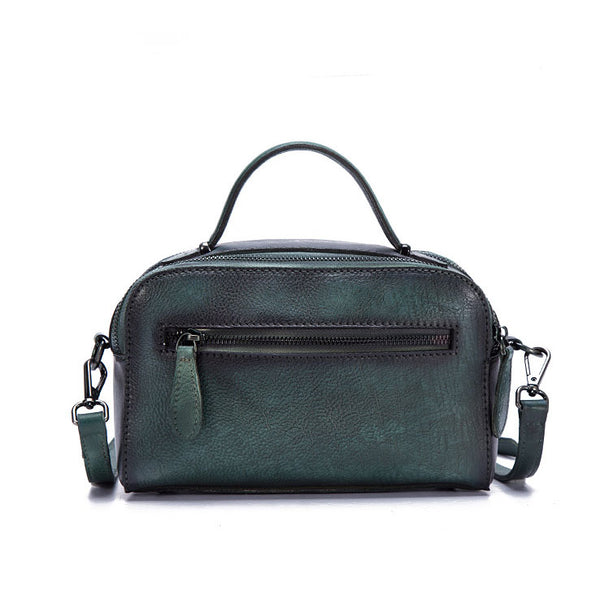 Handmade Embossed Leather Handbags Cross Shoulder Bag For Women Girlfriend