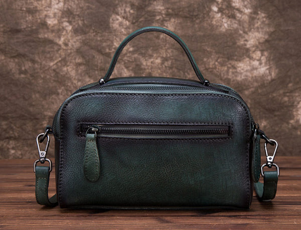 Handmade Embossed Leather Handbags Cross Shoulder Bag For Women Original