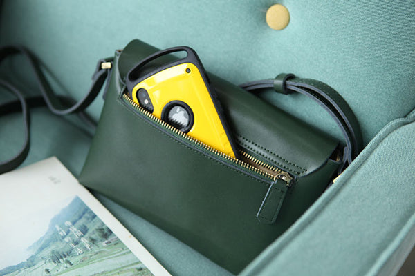 Handmade Flap Bag Women's Leather Crossbody Bags Purses For Women chic