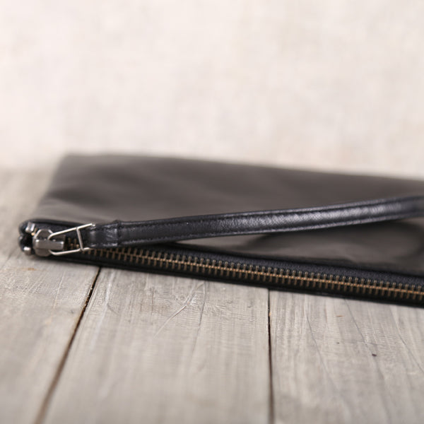 Handmade Genuine Leather Clutches Handbags Phone Case Women Men Unique