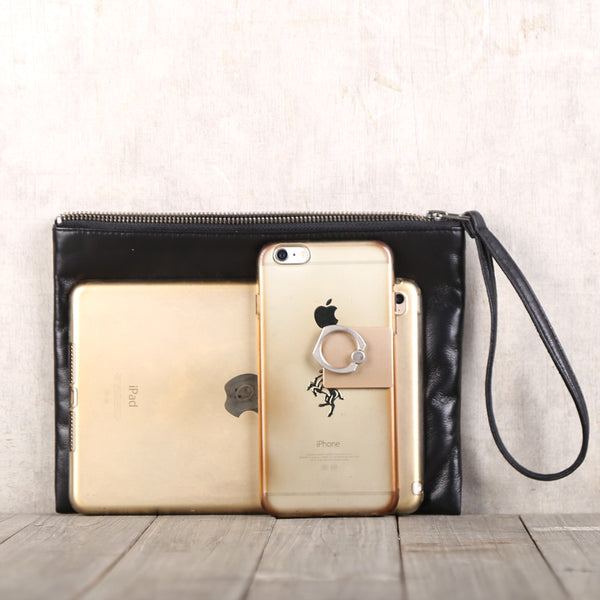 Handmade Genuine Leather Clutches Handbags Phone Case Women Men cool