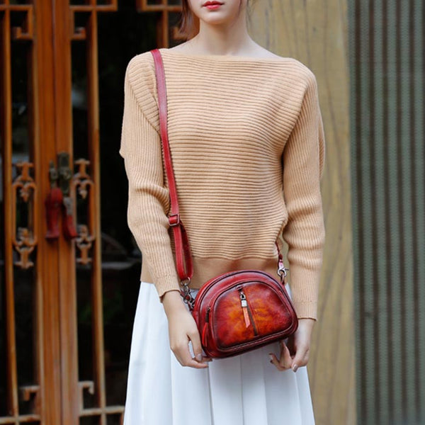 Handmade Genuine Leather Crossbody Shoulder Bags Purses Accessories Gift Women vintage