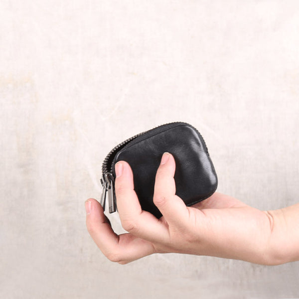 Handmade Genuine Leather Digital Package Coin Purse Card Wallet Women Men EAR-CUP-KITS