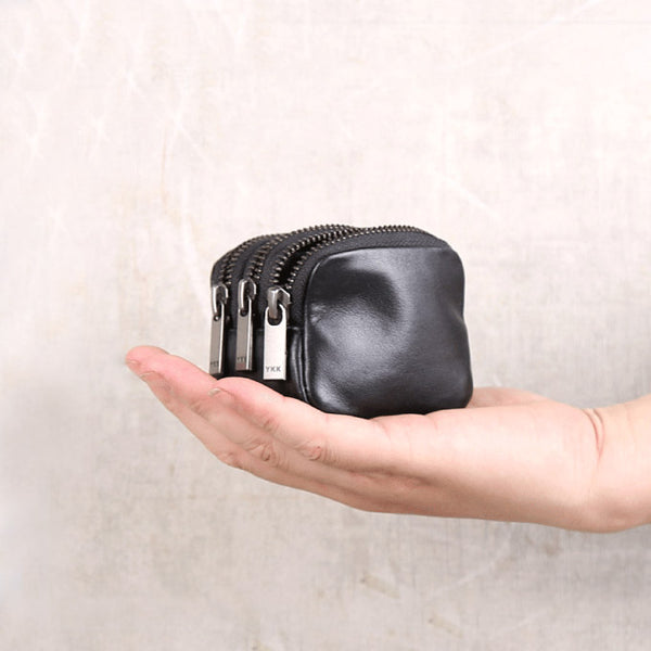 Handmade Genuine Leather Digital Package Coin Purse Card Wallet Women Men fashion
