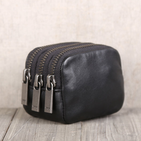 Handmade Genuine Leather Digital Package Coin Purse Card Wallet Women Men