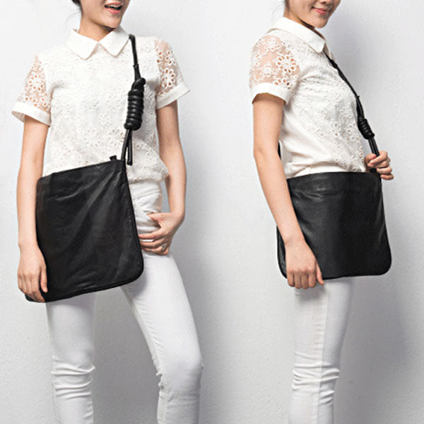 Handmade Genuine Leather Satchel Shoulder Bag Crossbody Bags Accessories Women Men size 2