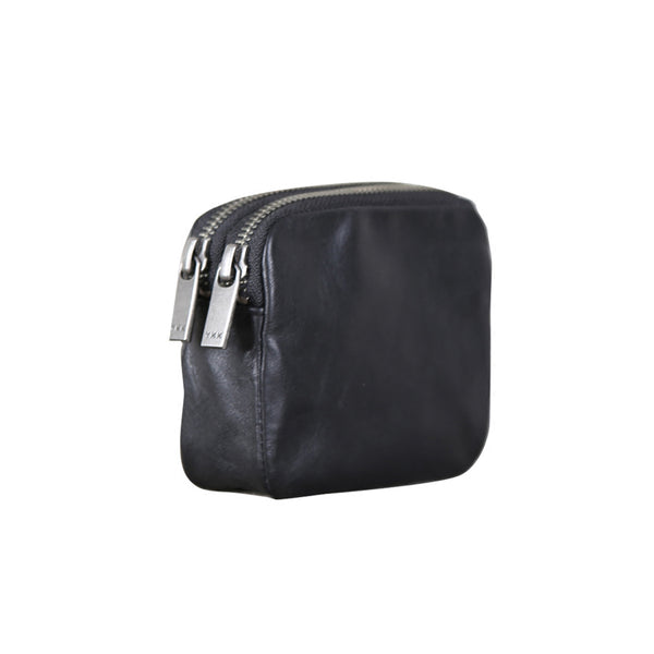 Handmade Genuine Leather Short Coin Card Wallets Clutches Purse Women Men Accessories
