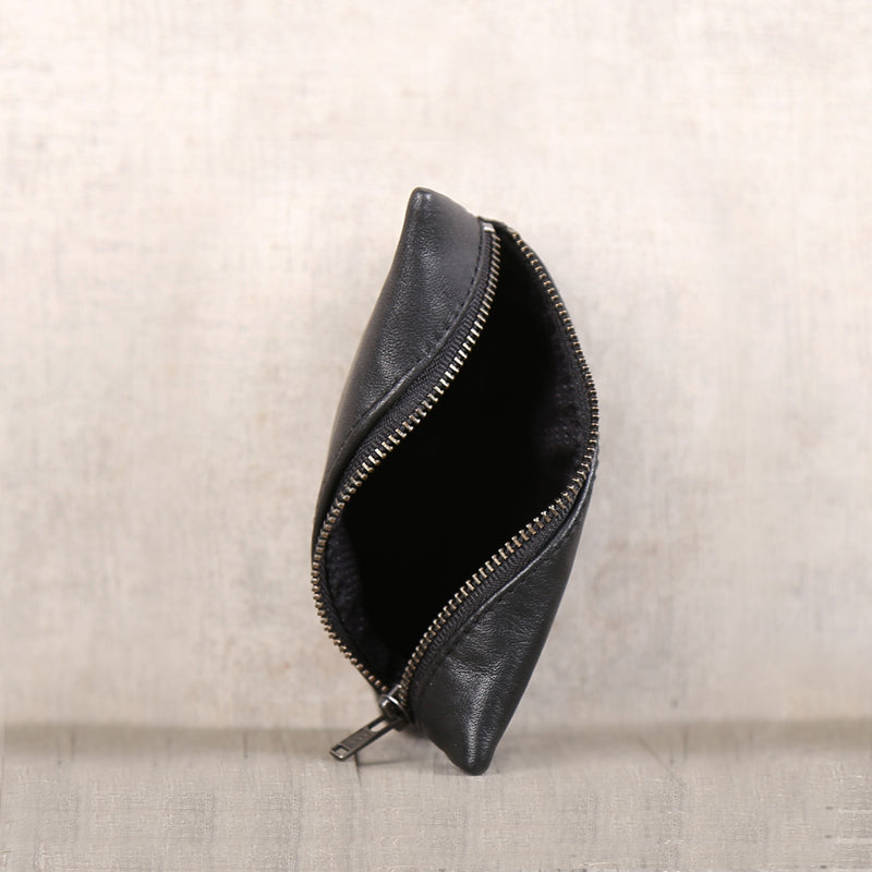 Handmade Genuine Leather Short Coin Card Wallets Clutches Purse Women Men card holder