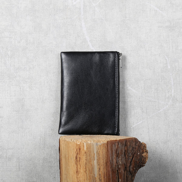 Simplify Womens Coin Purse Black Leather Card Wallets for Women