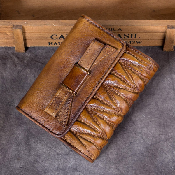 Womens Cute Leather Wallet Purse Small Leather Wallets for Women
