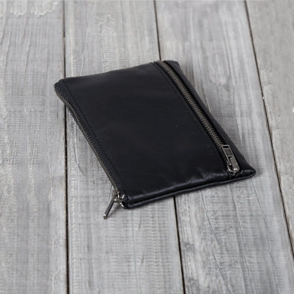 Handmade Genuine Leather Short Wallets Coin Purse Card Wallet Women Men fine