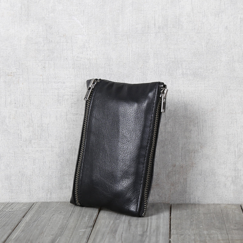 Handmade Genuine Leather Short Wallets Coin Purse Card Wallet Women Men