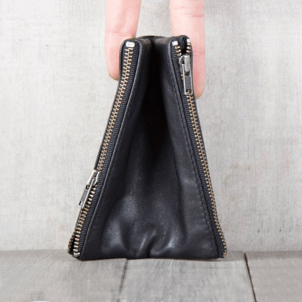 Handmade Genuine Leather Short Wallets Coin Purse Card Wallets Women Men gift