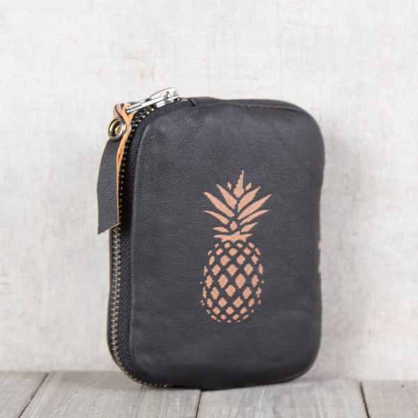 Handmade Genuine Leather Short Zip Wallets Clutches Coin Card Wallet Purse Women Men