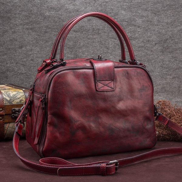 Womens Genuine Leather Handbags Leather Crossbody Bags Purse for Women