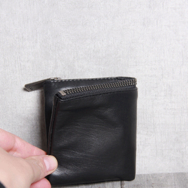 Handmade Genuine Leather Wallet Clutches Handbags Phone Case Women Men Vintage