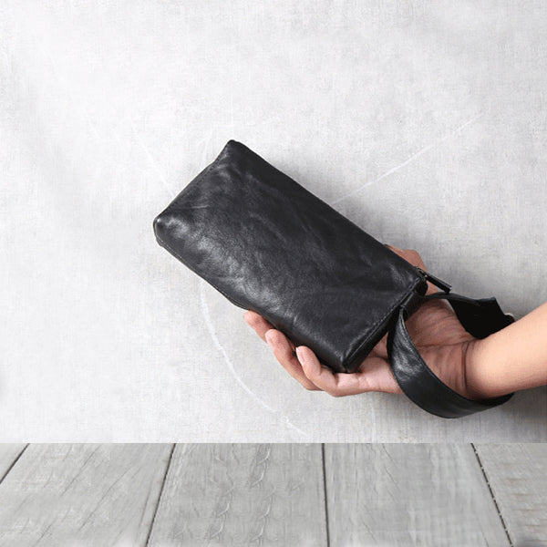 Handmade Genuine Leather Wallet Clutches Handbags Phone Case Women Men fashionable