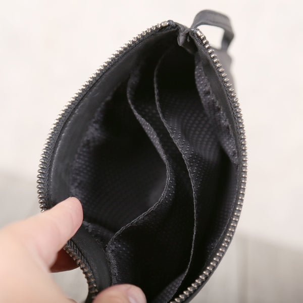 Handmade Genuine Leather Wallet Clutches Handbags Phone Case Women Men fine