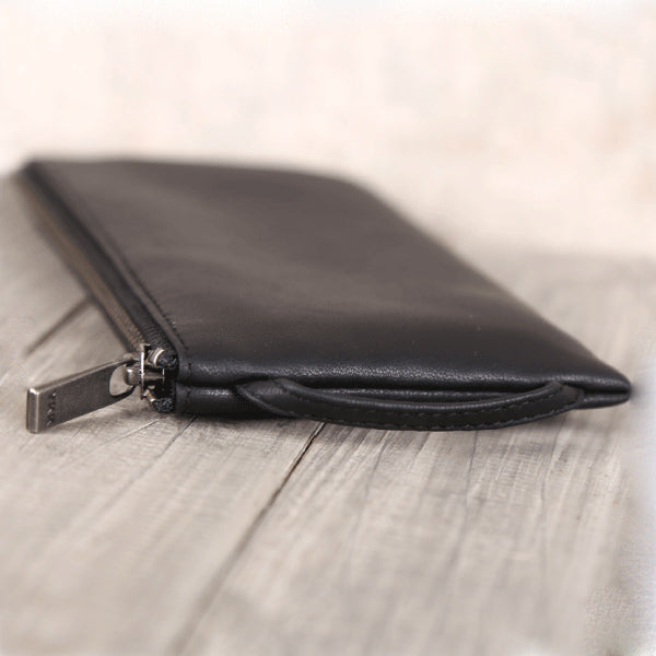 Handmade Genuine Leather Wallet Clutches Handbags Phone Case Women Men gift