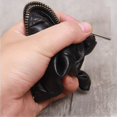 Handmade Genuine Leather Wallet Clutches Handbags Phone Case Women Men Minimalism
