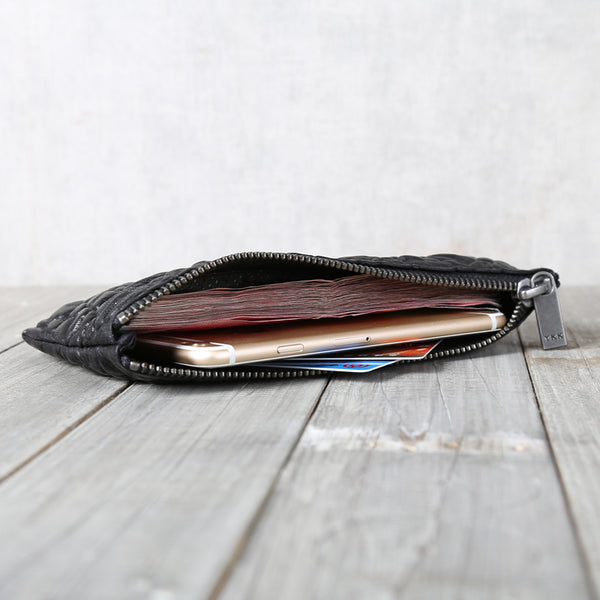 Handmade Genuine Soft Leather Wallets Clutches Accessories Women Men Minimalism