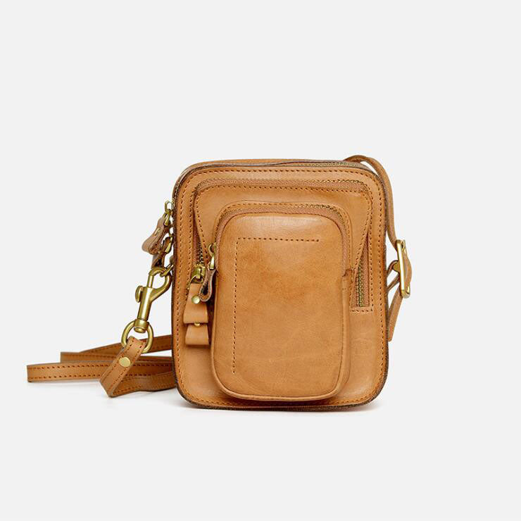 Handmade Ladies Cowhide Leather Crossbody Purse Cross Shoulder Bag For Women Accessories