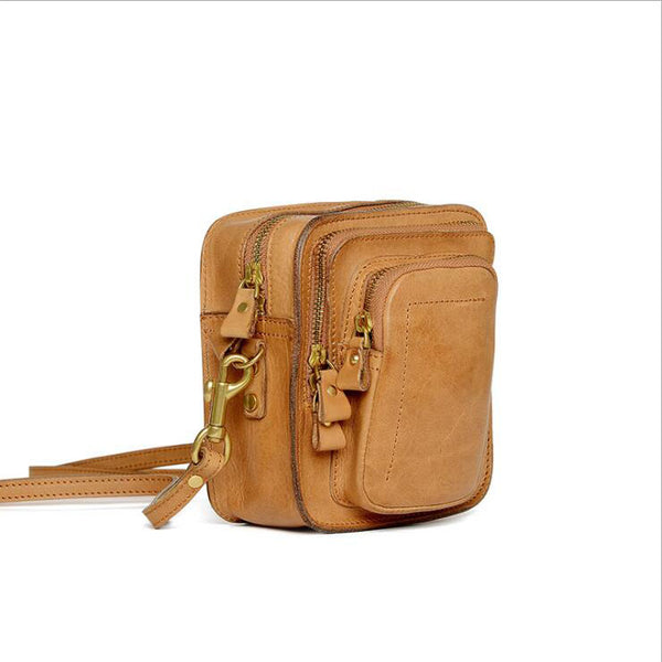 Handmade Ladies Cowhide Leather Crossbody Purse Cross Shoulder Bag For Women