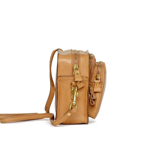 Handmade Ladies Cowhide Leather Crossbody Purse Cross Shoulder Bag For Women Cowhide