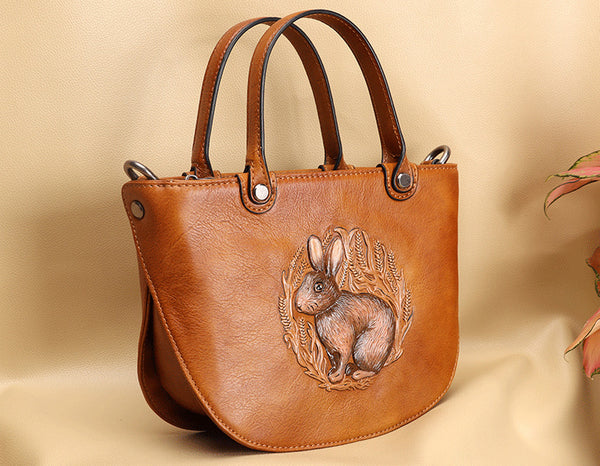 Handmade Ladies Embossed Leather Crossbody Purse Handbags For Women Chic