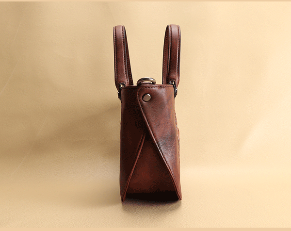 Handmade Ladies Embossed Leather Crossbody Purse Handbags For Women Durable