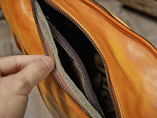 Handmade Ladies Genuine Leather Backpack Purse Small Rucksack Bag For Women Details