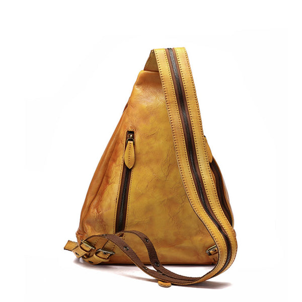 Handmade Ladies Genuine Leather Backpack Purse Small Rucksack Bag For Women Fashion
