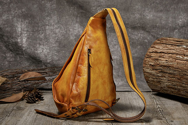 Handmade Ladies Genuine Leather Backpack Purse Small Rucksack Bag For Women Funky