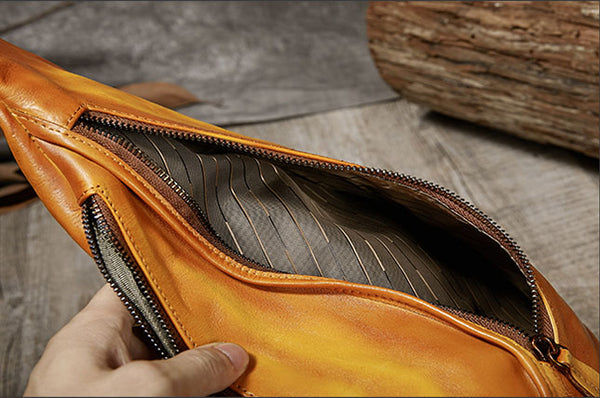 Handmade Ladies Genuine Leather Backpack Purse Small Rucksack Bag For Women Inside