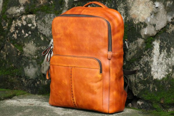 Handmade Ladies Genuine Leather Rucksack Backpack Purse With Laptop Sleeve For Women Best