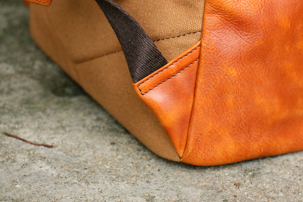 Handmade Ladies Genuine Leather Rucksack Backpack Purse With Laptop Sleeve For Women Handmade