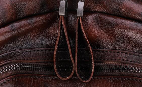 Handmade Ladies Leather Laptop Backpack Purse Women's Leather Rucksack For Women Handmade