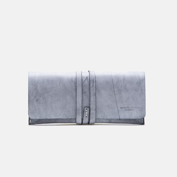 Handmade Ladies Pink Leather Long Wallets Clutch Bags Purses for Women Unique