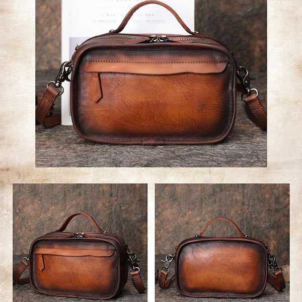 Handmade Leather Crossbody Bags Shoulder Bag Purses for Women Designer