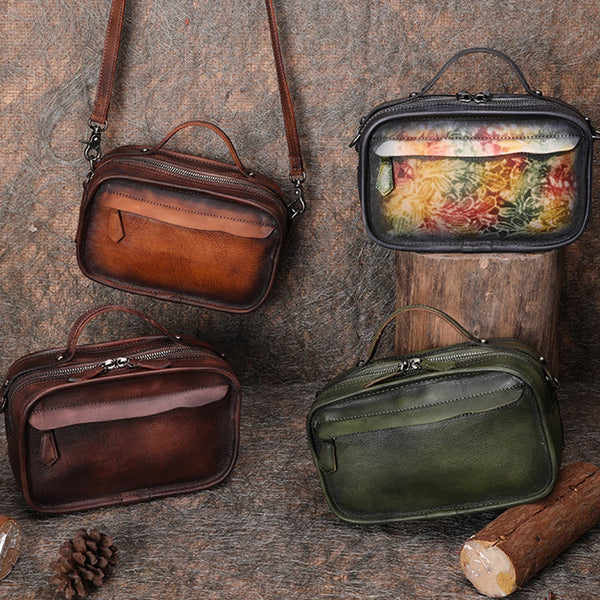 Handmade Leather Crossbody Bags Shoulder Bag Purses for Women