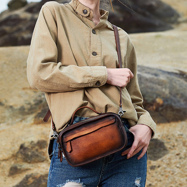 Handmade Leather Crossbody Bags Shoulder Bag Purses for Women Accessories