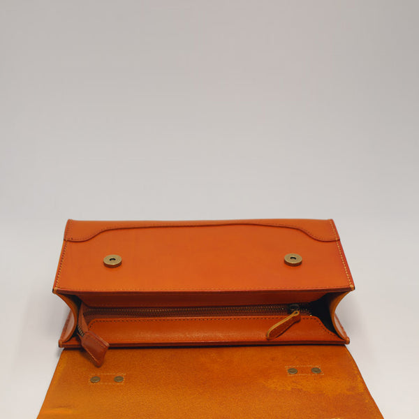 Handmade Leather Handbag Crossbody Messenger Bags Cambridge Satchel Women inside