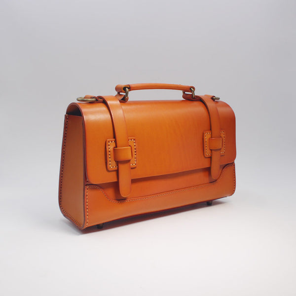 Handmade Leather Handbag Crossbody Messenger Bags Cambridge Satchel Women