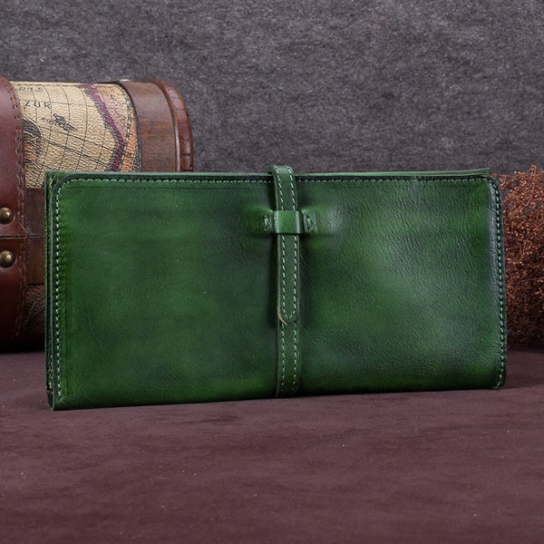 Handmade Leather Long Wallet Clutch Accessories Gift Women gift