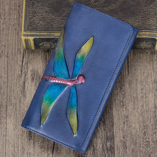 Handmade Leather Long Wallet Purse Clutch Accessories Women Affordable