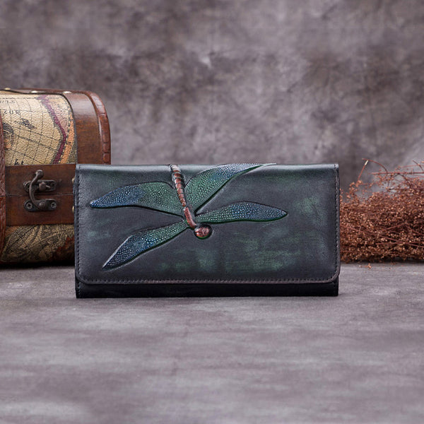 Handmade Leather Long Wallet Purse Clutch Accessories Women cool
