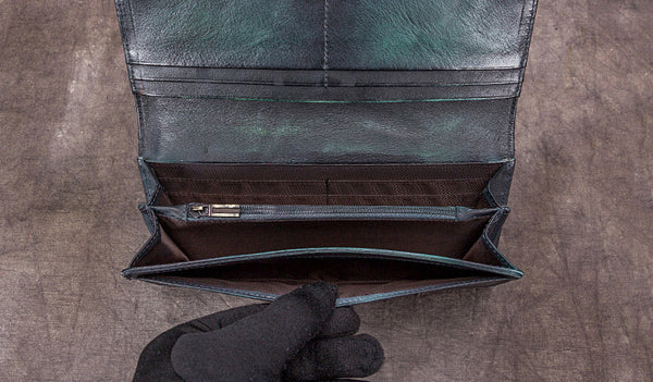 Handmade Leather Long Wallet Purse Clutch Accessories Women inner